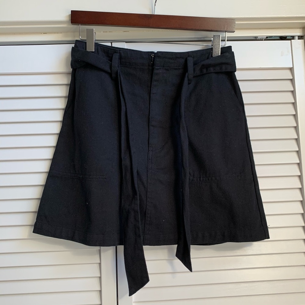 Black Denim Skirt